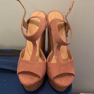 Elegant Blush Platform Sandals